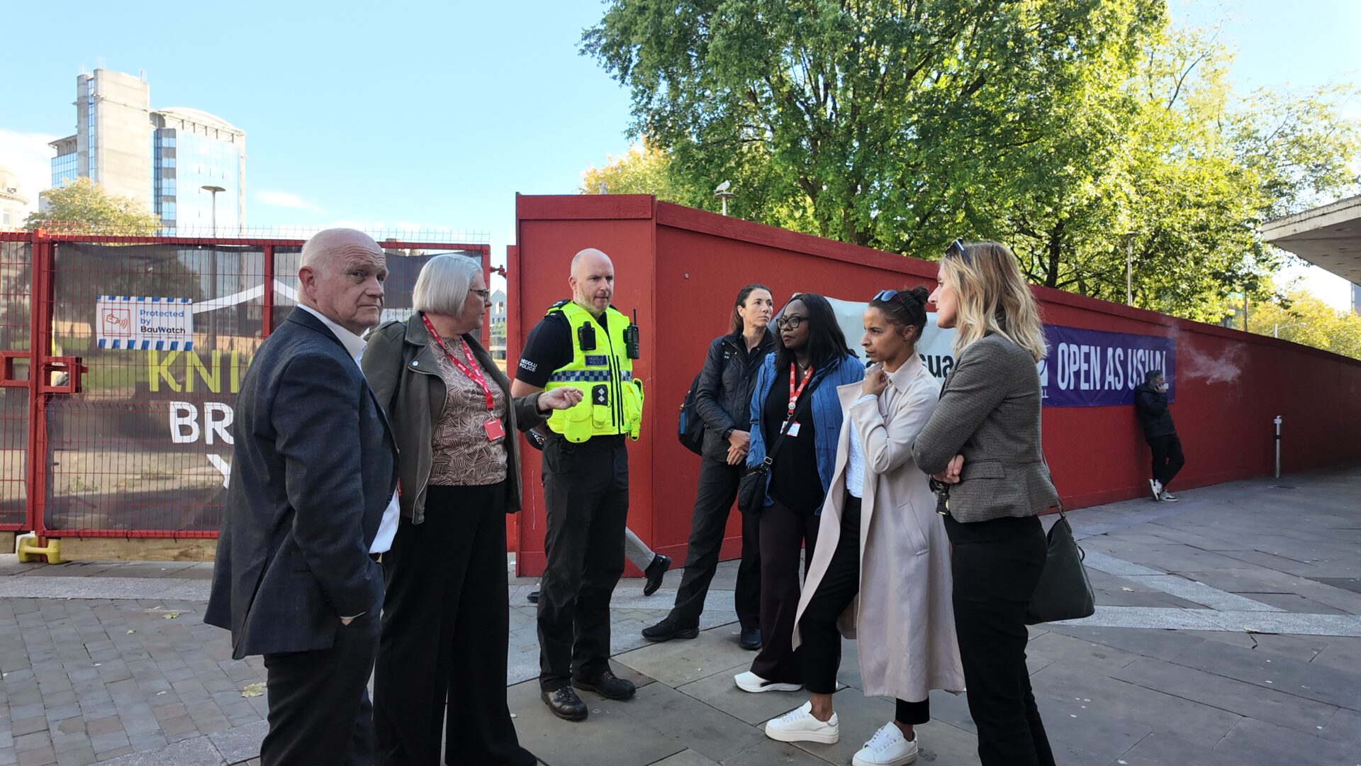Emma with Swansea police and local councillors