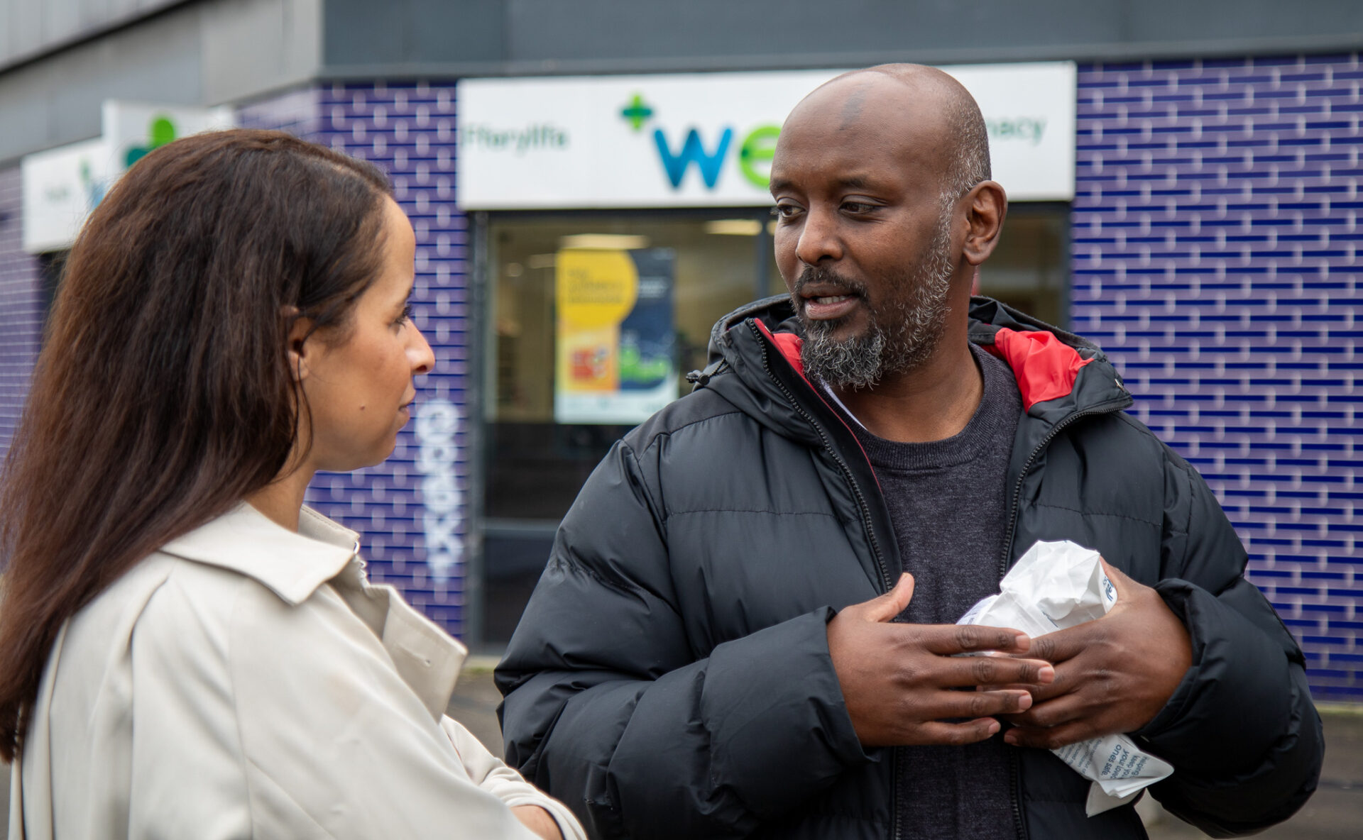 Police & Crime Commissioner, Emma Wools with resident